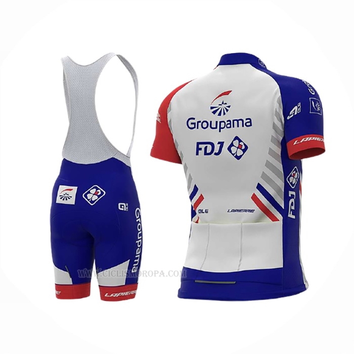 2020 Ropa Ciclismo Groupama-fdj Rojo Azul Mangas Corta y Culotte Corto